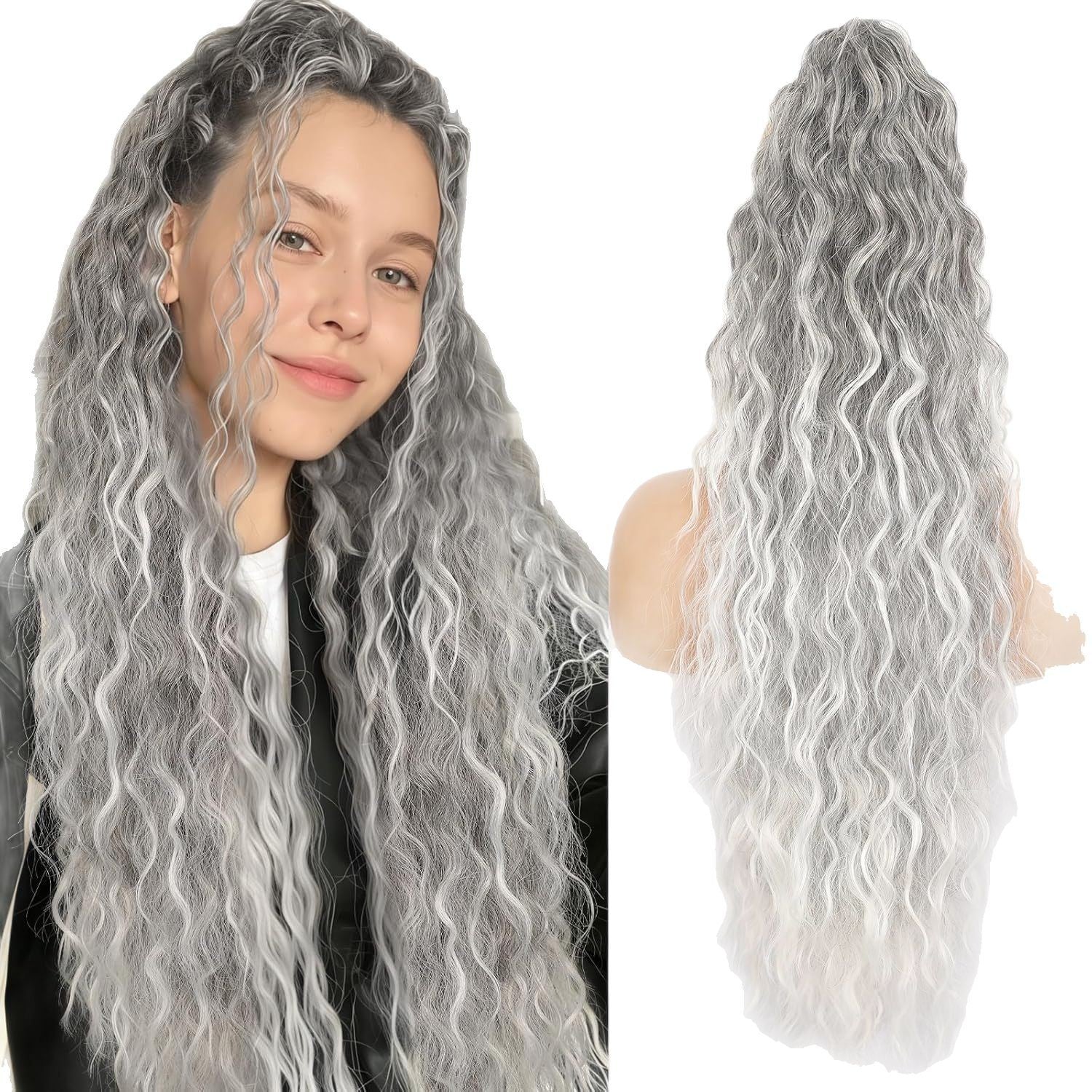 Ponytail Fluffy Human Hair Wig