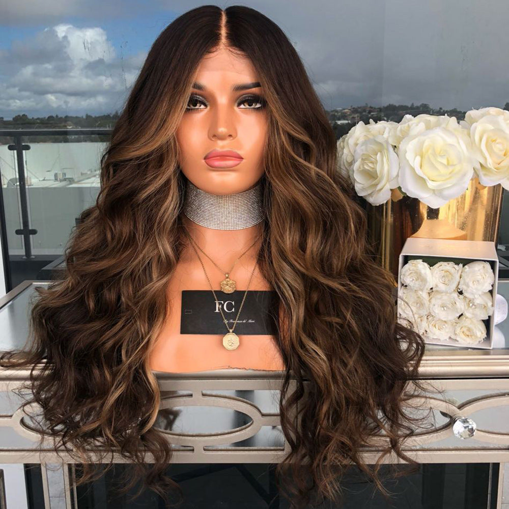 Long Brown Human Hair Wig