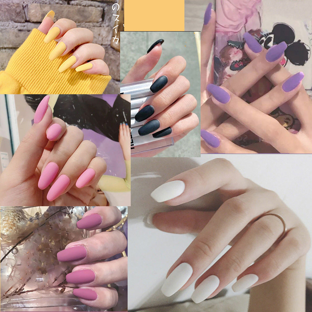 Frosted Personality Waterproof Ballet Nails