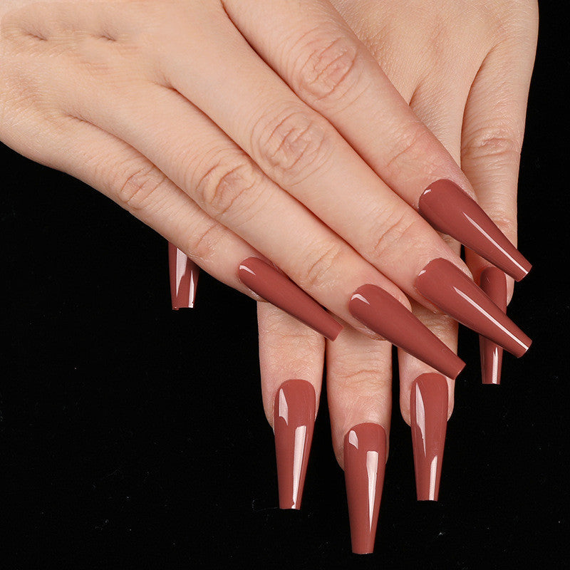 Long Coffin Fake Nails