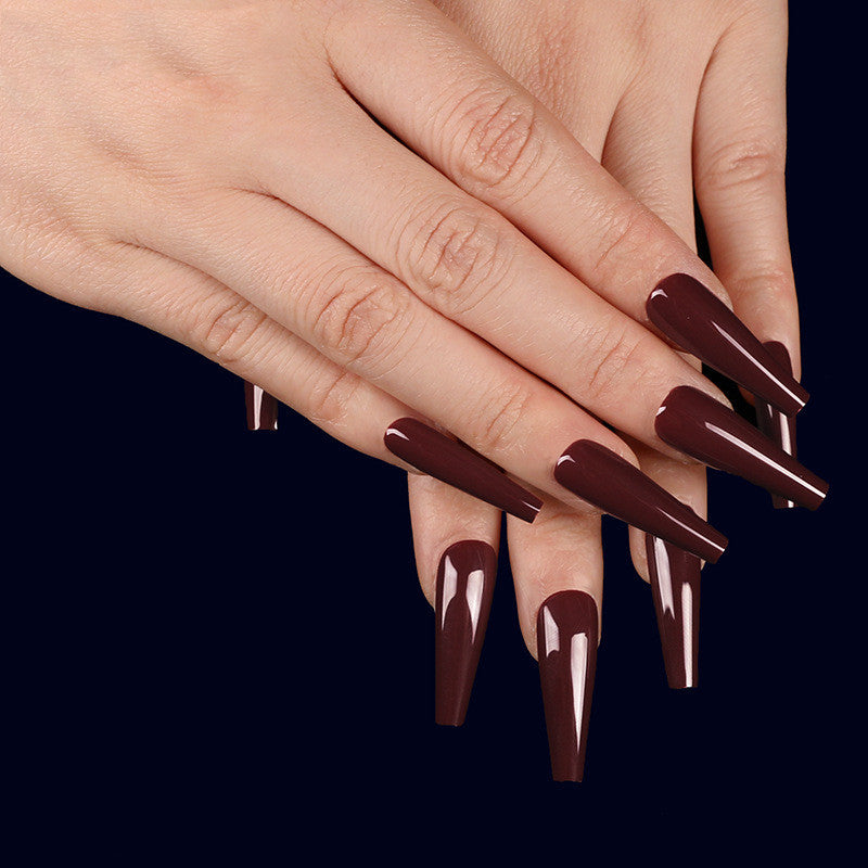Long Coffin Fake Nails