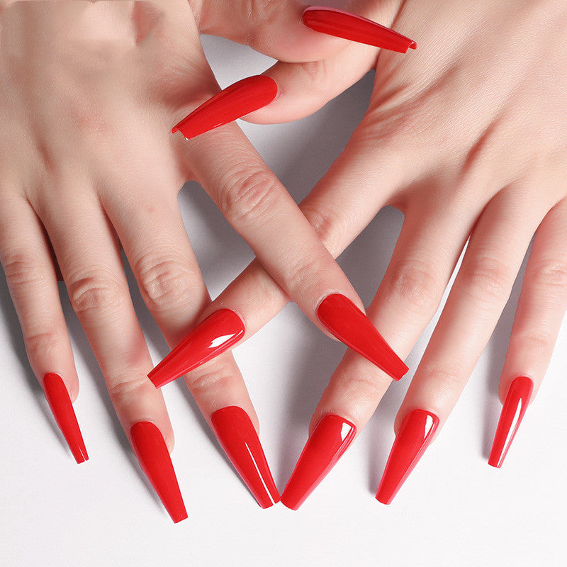 Long Coffin Fake Nails