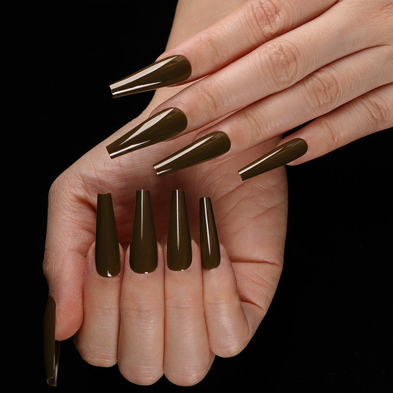 Long Coffin Fake Nails