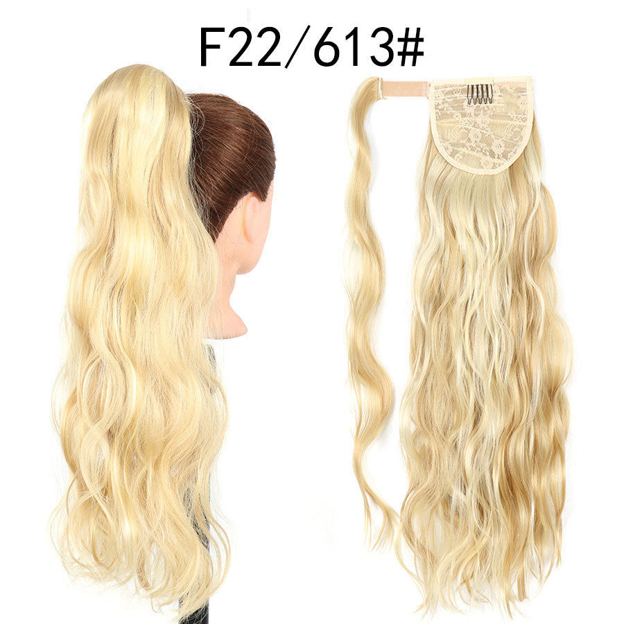 Velcro Big Wave Ponytail Human Hair Wig
