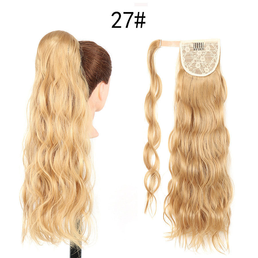 Velcro Big Wave Ponytail Human Hair Wig