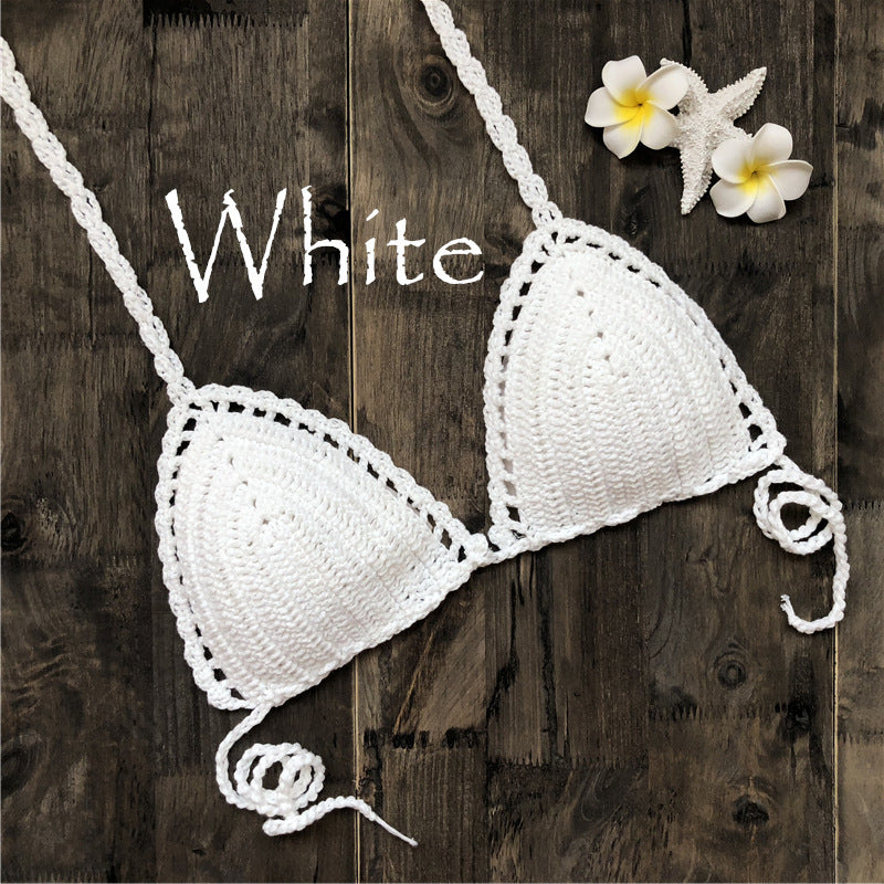 Hand-woven Hollow Beach Split Swimsuit