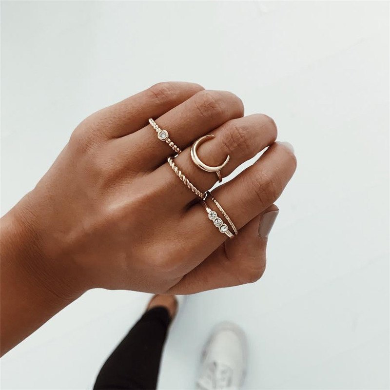 Crystal Midi Rings