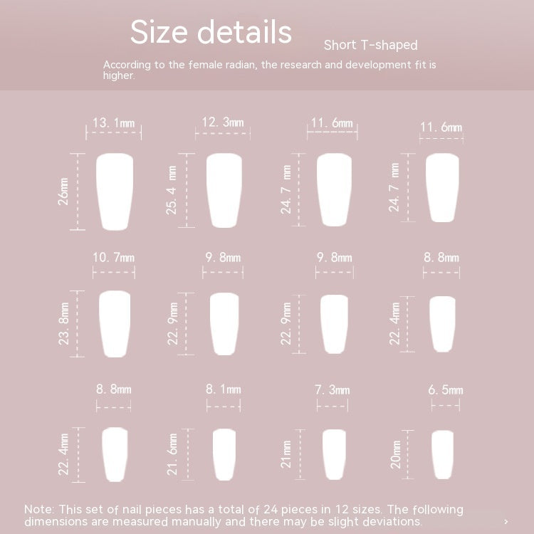 Transparent Purple Fake Nails
