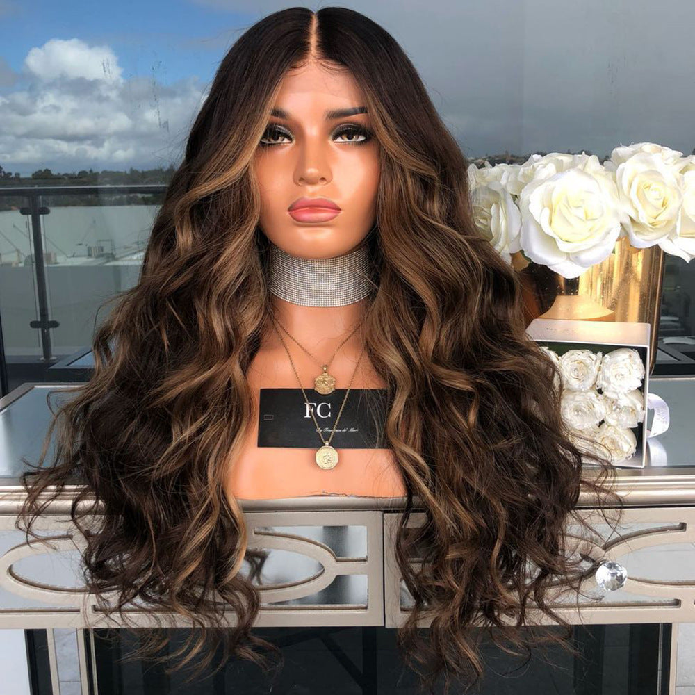 Long Brown Human Hair Wig