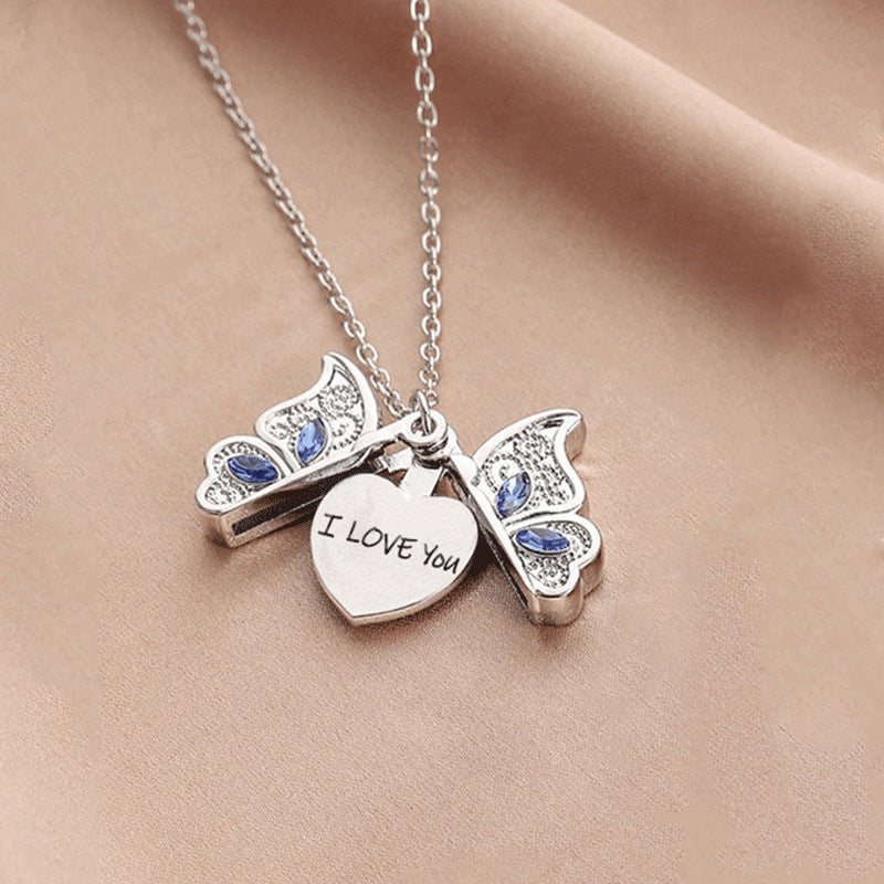 Romantic Butterfly Locket Necklace