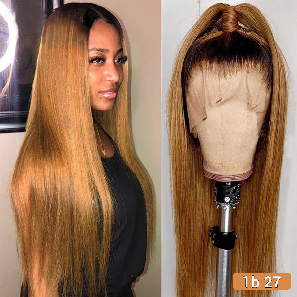 Long Straight Human Hair Wig