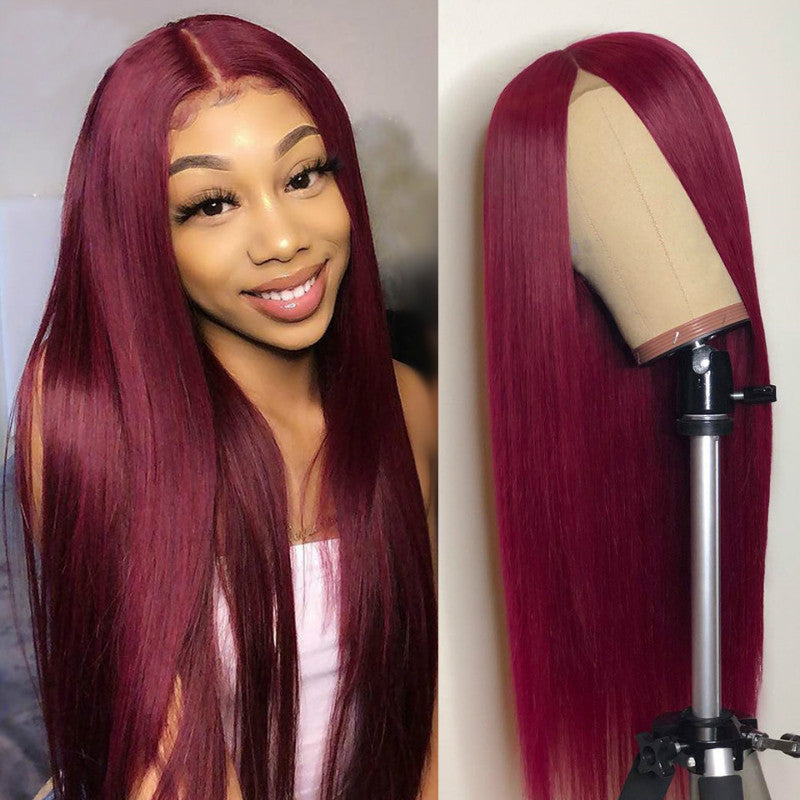 Long Straight Human Hair Wig