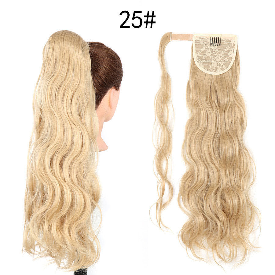 Velcro Big Wave Ponytail Human Hair Wig