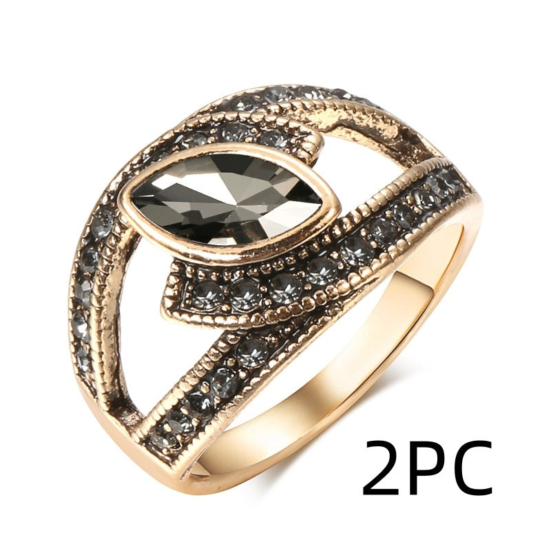 Boho Ethnic Crystal Ring