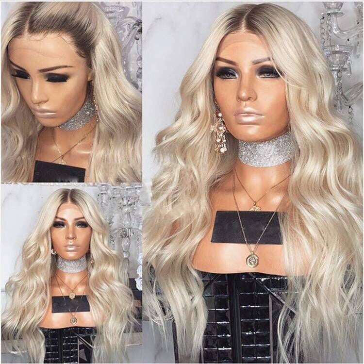 Blonde Long Curly Human Hair Wig