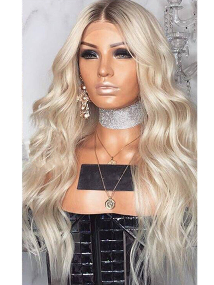 Blonde Long Curly Human Hair Wig