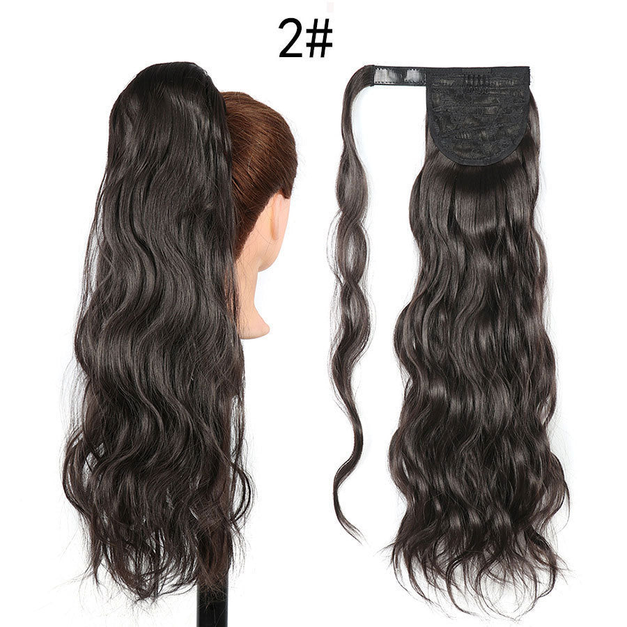 Velcro Big Wave Ponytail Human Hair Wig