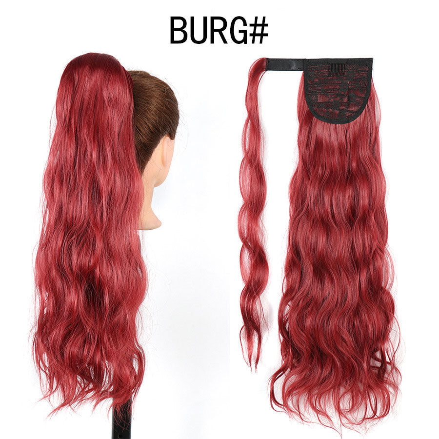 Velcro Big Wave Ponytail Human Hair Wig