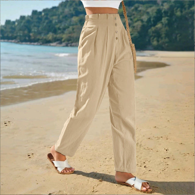 Casual High Waist Trousers