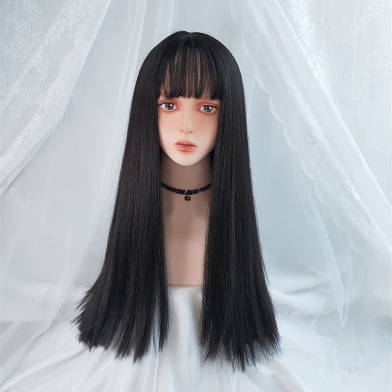 Long Straight Human Hair Wig