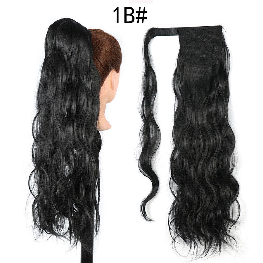 Velcro Big Wave Ponytail Human Hair Wig