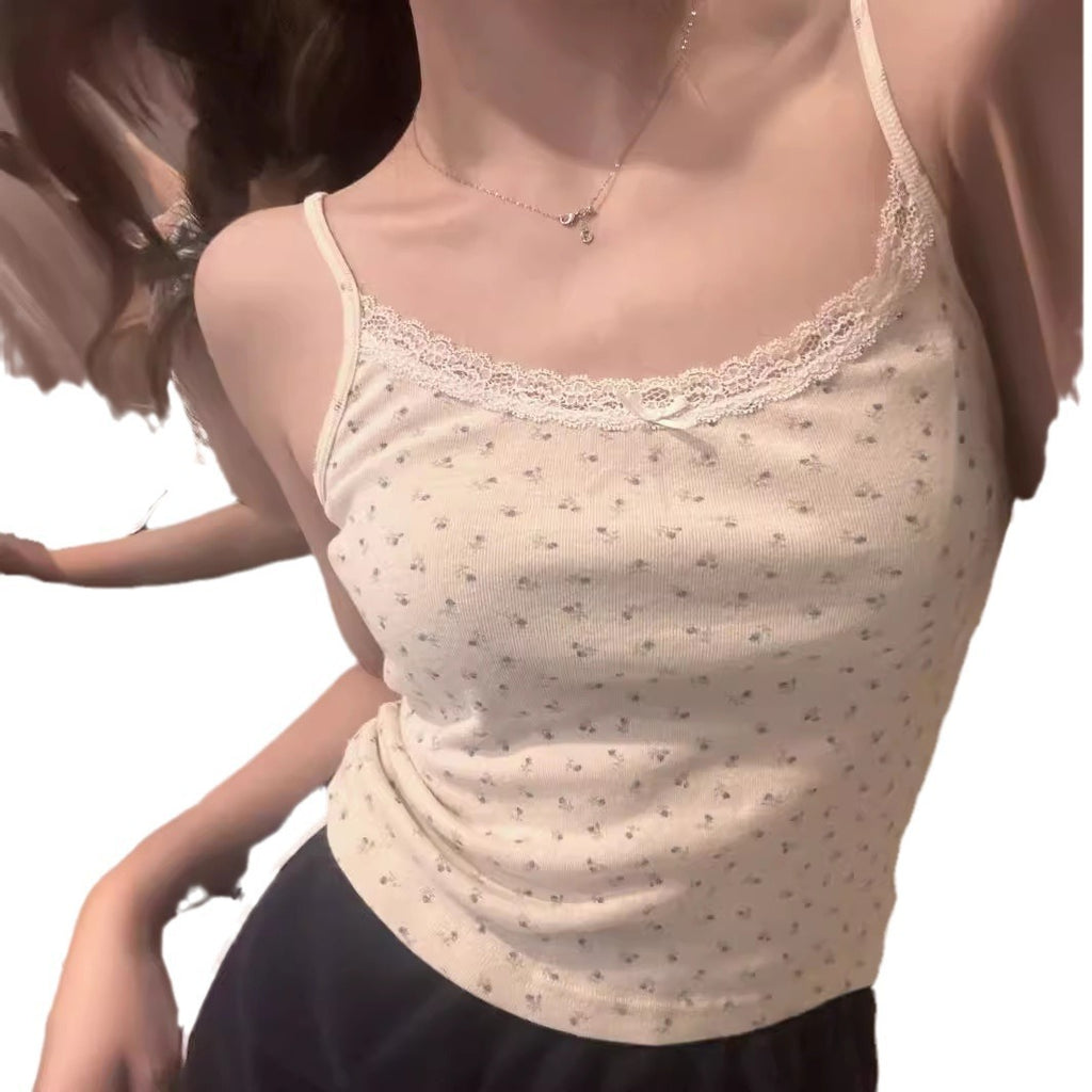 U-neck Floral Short Sleeved Top