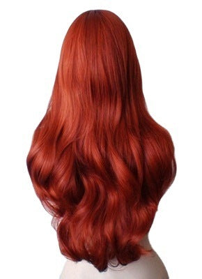 Copper Anime Long Human Hair Wig