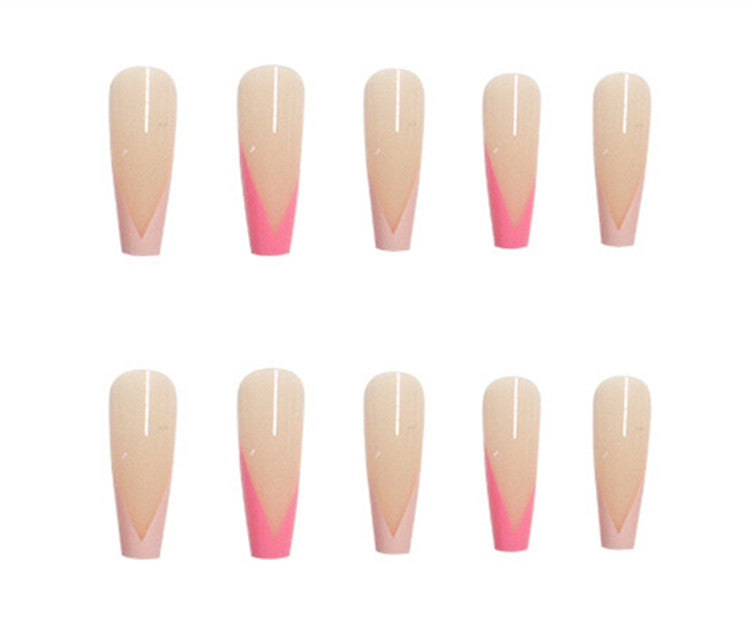 French Long Ballet Fake Nails