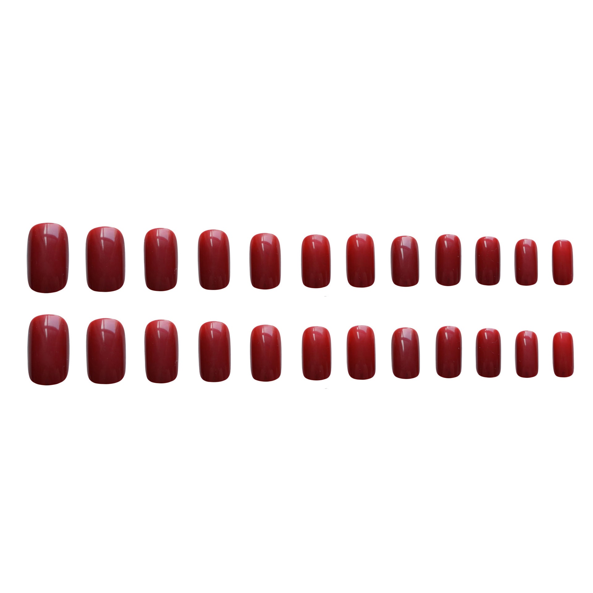 Jelly Red Fake Nails