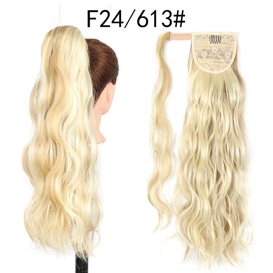 Velcro Big Wave Ponytail Human Hair Wig