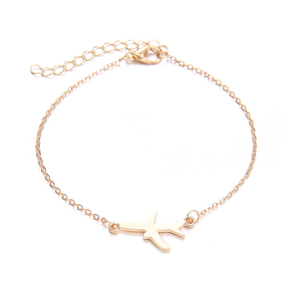 Bohemian Aircraft Map Charm Bracelet