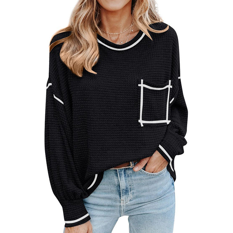 Drop Shoulder Sleeve Loose Casual Top