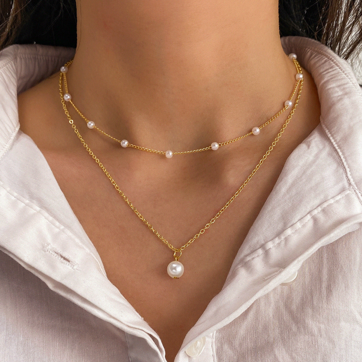Pearl Tassel Pendant Necklace