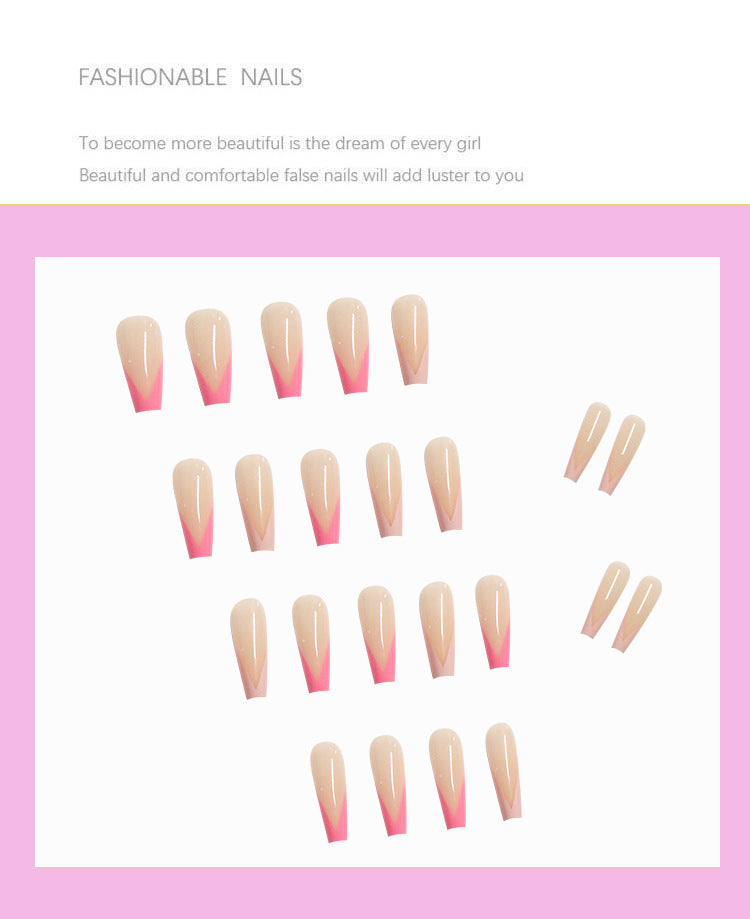 French Long Ballet Fake Nails