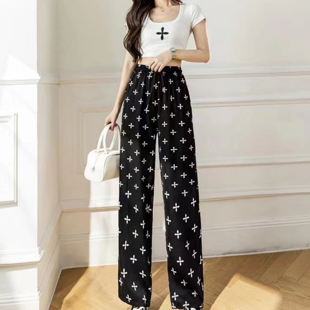 Ice Silk Wide-leg Pants