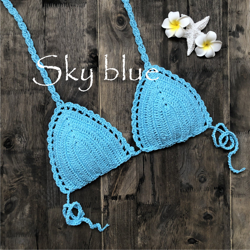 Hand-woven Hollow Beach Split Swimsuit