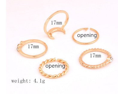 Crystal Midi Rings