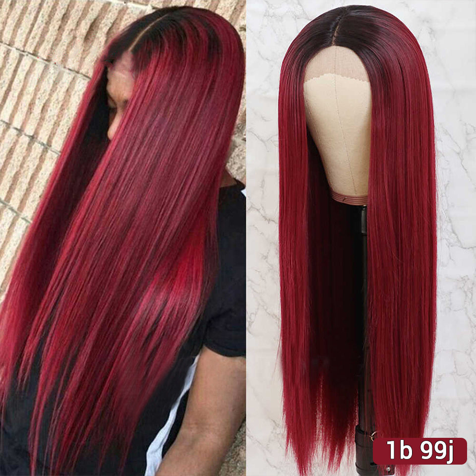Long Straight Human Hair Wig