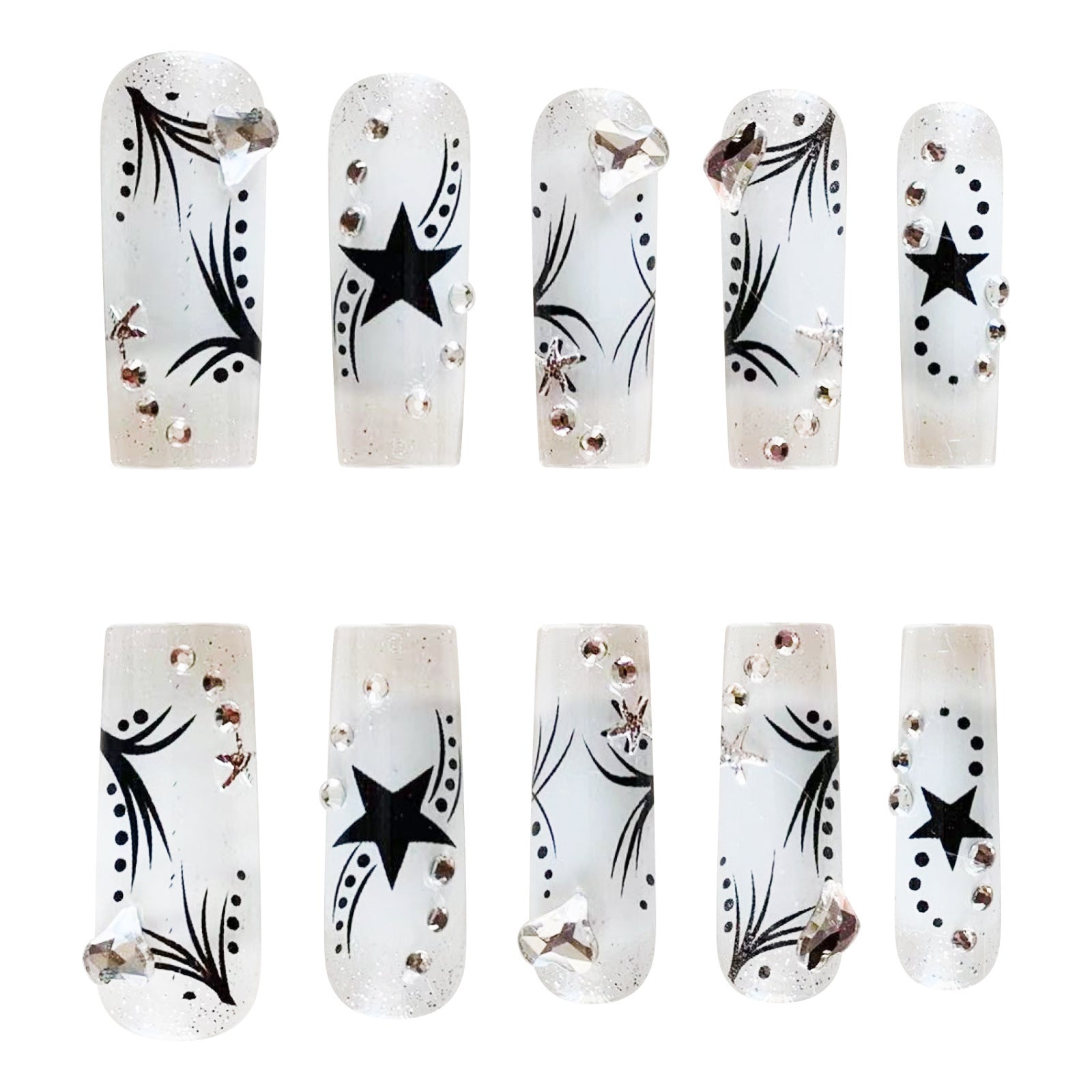 Rhinestone Patch Nails