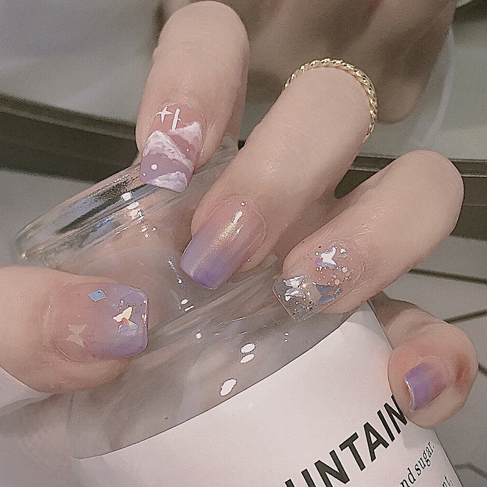 Graffiti Pattern Wearable Fake Nails