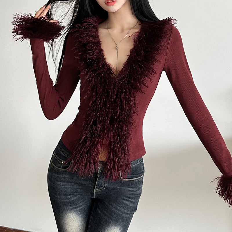 V-neck Cardigan Slimming Top