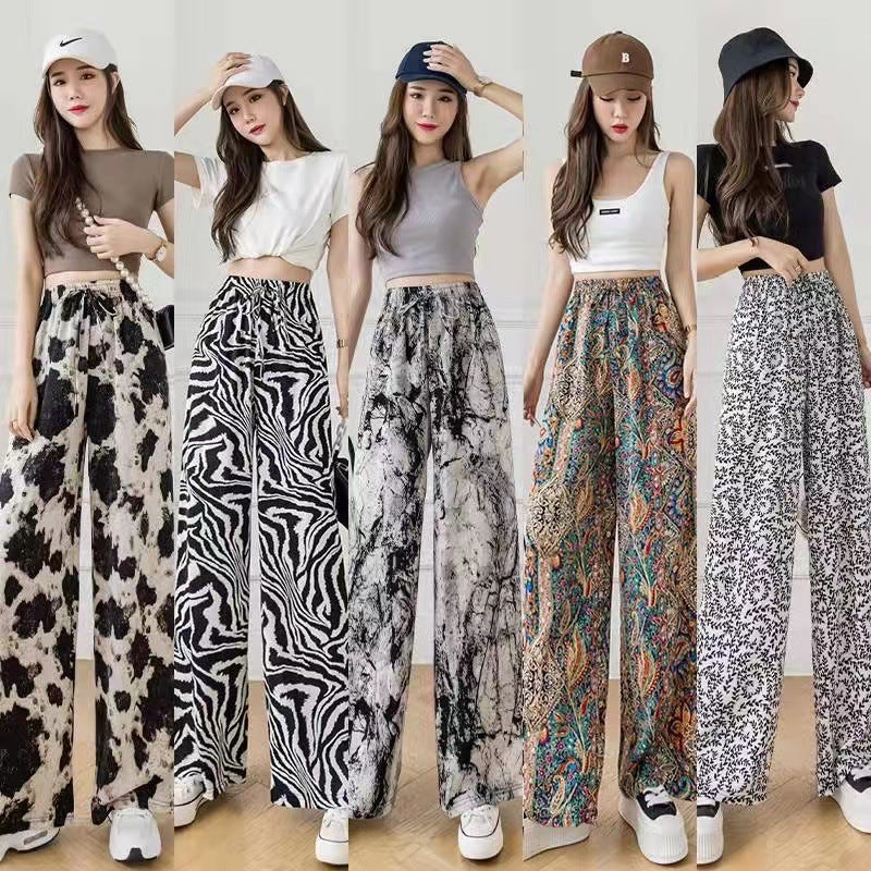 Ice Silk Wide-leg Pants