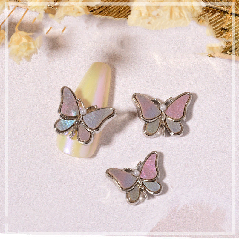 Crystal Butterfly Stereo Nails