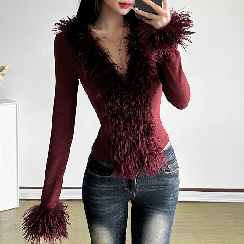 V-neck Cardigan Slimming Top