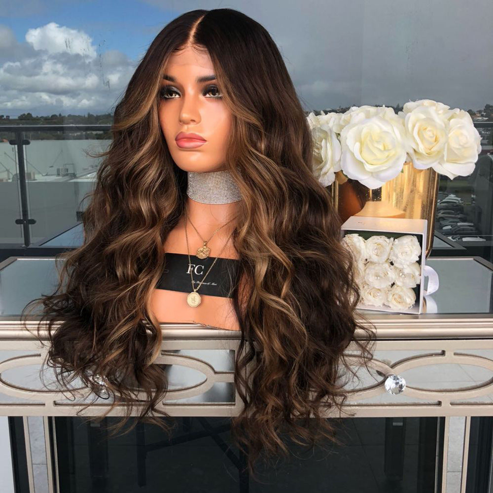 Long Brown Human Hair Wig