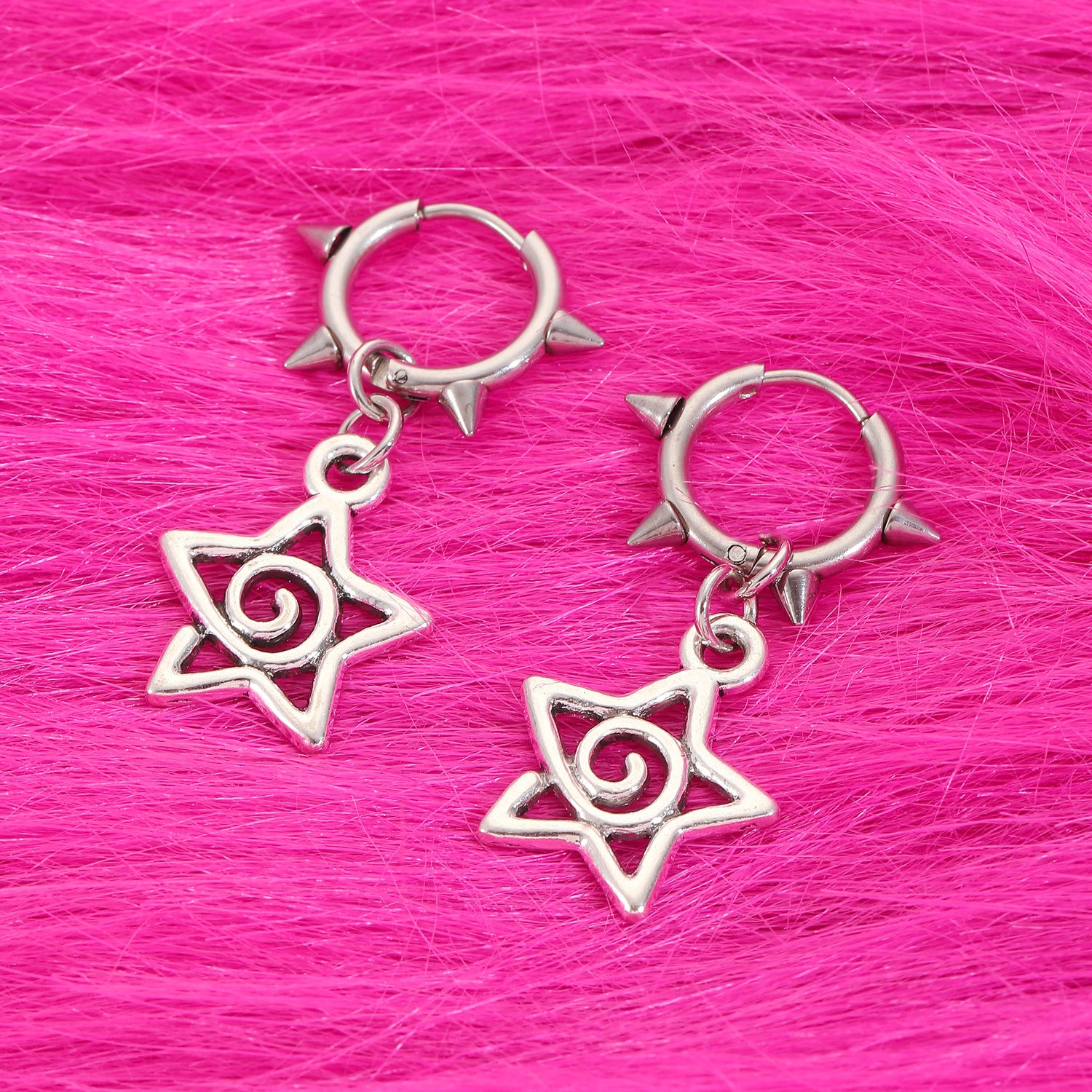 Bowknot Gothic Charm Rivet Earrings