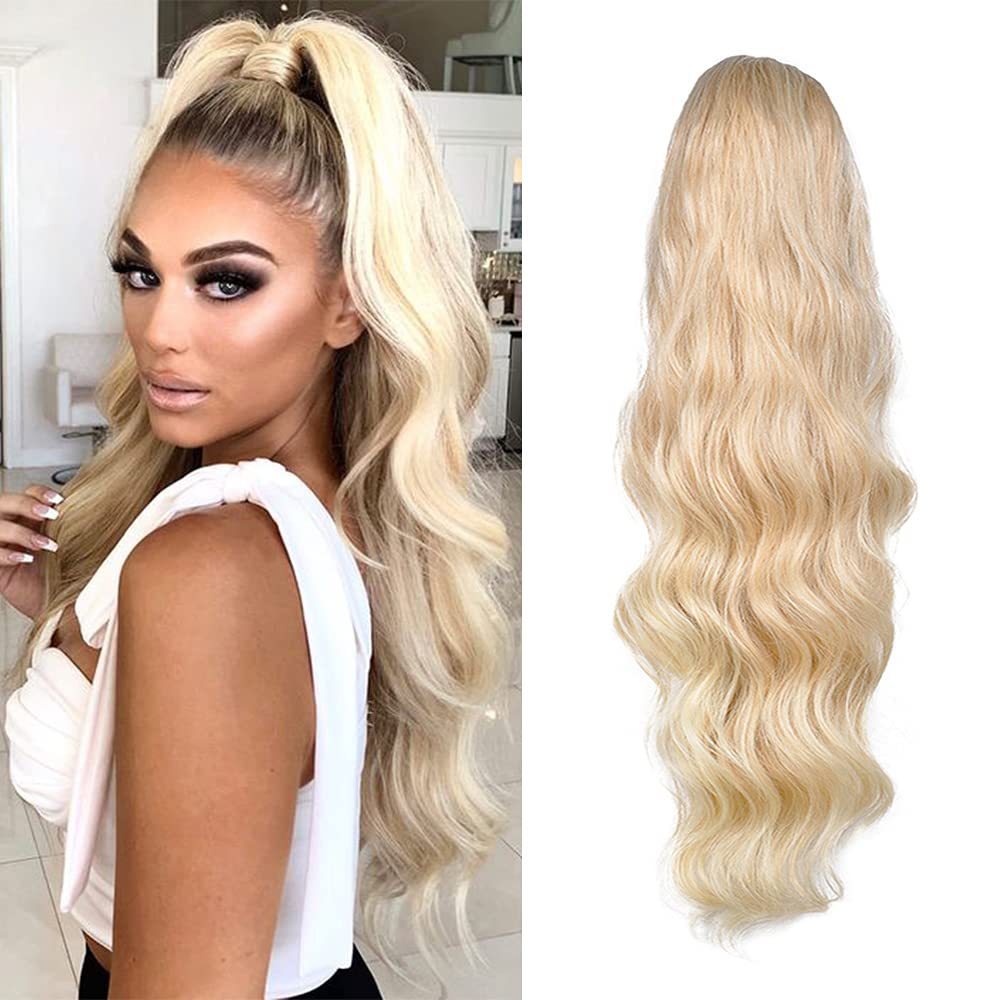 Velcro Big Wave Ponytail Human Hair Wig