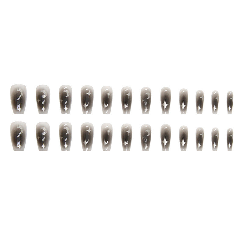 Style Blush Silver Fake Nails