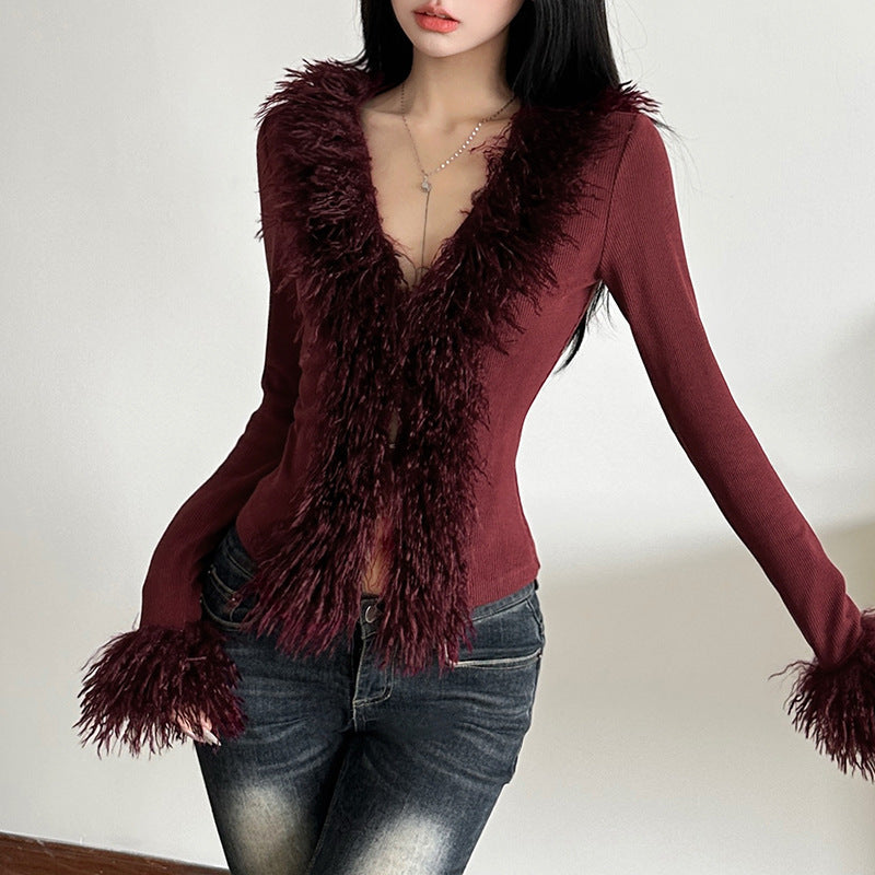 V-neck Cardigan Slimming Top