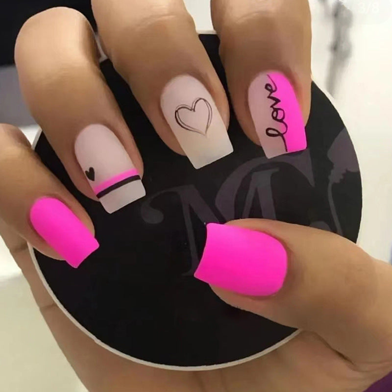 Manicure Valentine's Day Fake Nails